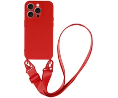 Toptel Strap Silicone Dėklas skirtas Apple iPhone 12 design 2 red