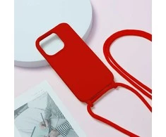 Topt Strap silikoninis dėklas skirtas Apple iPhone 13 Pro design 1 raudonos spalvos