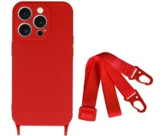 Topt Strap silikoninis dėklas skirtas Apple iPhone 12 Pro design 2 raudonos spalvos