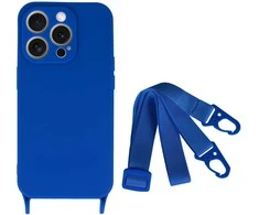 Topt Strap silikoninis dėklas skirtas Apple iPhone 13 Pro Max design 2 mėlynos spalvos