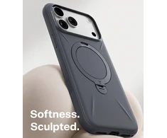 Torras Ostand Q3 silikoninis dėklas, juodas – iPhone 18 Pro Max