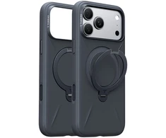 Torras Ostand Q3 silikoninis dėklas, juodas – iPhone 18 Pro