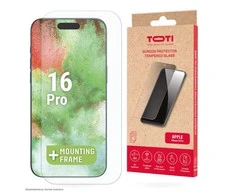 Toti TEMPERED glass 2D screen protector full cover for iPhone 16 Pro Transparent