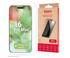 Toti TEMPERED glass 2D screen protector full cover for iPhone 16 Pro Max Transparent