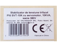 Trifazis įtampos stabilizatorius PNI SVT-10K su servovarikliu, 10KVA, 380V išėjimas