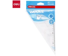 Trikampis DELI Woove 60°/18cm, skaidrus