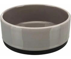 Trixie Dubenėlis, keramika/guma, 0.75 l/16 cm, pilkas