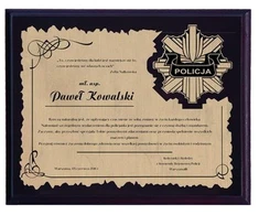 Tryumf Plastikinis diplomas su graviruotu laminatu HG154/G