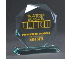 Tryumf Stiklinis graviruotas trofėjus su dėžute + užpildymas dažais G020/GR/F