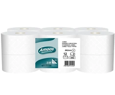 Tualetinis popierius AMOOS Professional, 2 sluoksnių, 342 lapeliai, 62 m, 1 vnt.
