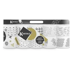 Tualetinis popierius Kartika Juodas 200lap,10vnt, 3sl