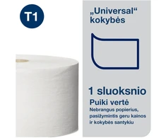 Tualetinis popierius Tork Universal Jumbo T1 (120160), pilkos spalvos, 1 sluoksnis, 480 m, 2400 lapelių