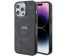 Tumi TUHMP15LDLCAG Apple iPhone 15 Pro 6.1″ pilkos spalvos kietas dėklas with Camo Print and MagSafe