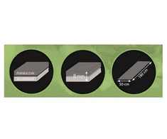 TURISTINIS KILIMĖLIS EVA SU ALU 1800x500x8MM ENERO CAMP 1005065