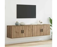 TV staliukas Sieninio televizoriaus kabineto komplektas 2 pcs