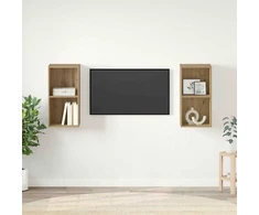 TV staliukas TV spintelių komplektas 2 pcs Amatininkų ąžuolas