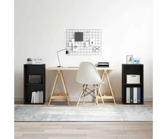 TV staliukas TV spintelių komplektas 2 pcs Juodas ąžuolas 37 x 35 x 72 cm