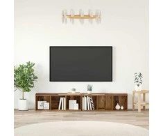 TV staliukas TV spintelių komplektas 2 pcs Senovinis medis 37 x 35 x 107cm