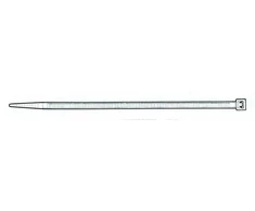 Tvirtinimo dirželis Elematic, 4,5 x 200 mm, baltas