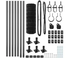 Tvora su stulpais Pilka 0,4 x 10 m Plienas ir PVC