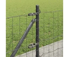 Eurų tvora su betono baze 10 x 0,4 m PVC dengtas plienas Pilka