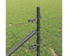 Hexagonal Fence with Post 10 x 0,4 m PVC dengtas plienas Pilka