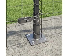 Eurų tvora su betono baze 25 x 0,4 m PVC dengtas plienas Pilka