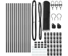 Heksagonalinė tvoros tvirtinimo sistema 25 x 0,4 m Pilka