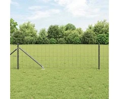 Tvora su stulpais Pilka 0,6 x 25 m Plienas ir PVC