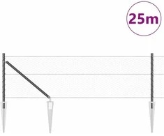 Hexagonal Fence with Post 25 x 0,6 m PVC dengtas plienas Pilka