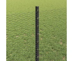 Hexagonal Fence with Post 10 x 0,8 m PVC dengtas plienas Pilka