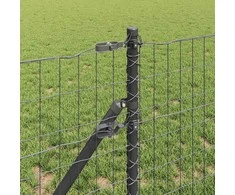 Tvora su stulpais Pilka 0,8 x 25 m Plienas ir PVC