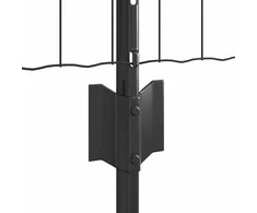 Euro tvoros su stulpu 25 x 0,8 m PVC dengtas plienas Pilka