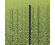Suvirintas vielos tvora su stulpeliais 10 x 1 m Pilka Tinklelis