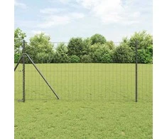 Tvora su stulpais Pilka 1 x 10 m Plienas ir PVC