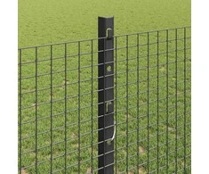 Suvirintas vielos tvora su stulpeliais 10 x 1,2 m Pilka