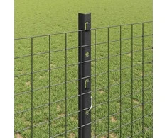 Suvirintas vielos tvora su stulpeliais 25 x 1,2 m Pilka