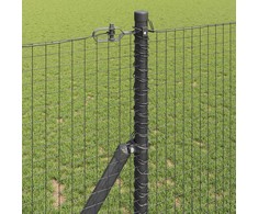 Suvirintas vielos tvora žemės tvirtinimas 25 x 1,2 m Pilka