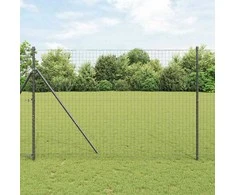 Tvora su stulpais Pilka 1,5 x 10 m Plienas ir PVC