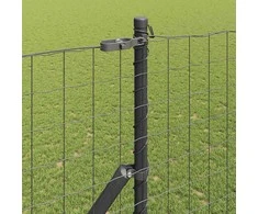 Tvora su stulpais Pilka 1,6 x 10 m Plienas ir PVC