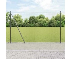 Tvora su stulpais Pilka 1,6 x 10 m Plienas ir PVC