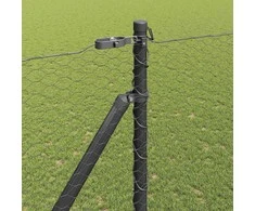 Hexagonal Fence with Post 10 x 1,6 m PVC dengtas plienas Pilka