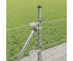 Šešiakampė tvora su betono pagrindu 10 x 0,5 m Sidabrinė