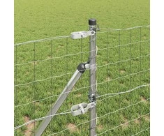 Tvora su stulpais Sidabro 0,6 x 10 m Plienas ir PVC