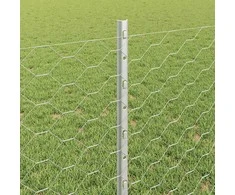 Hexagonal Fence with Post 10 x 0,8 m Galvanizuotas plienas