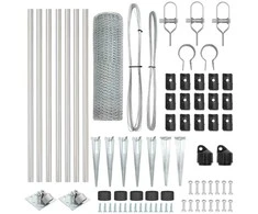 Hexagonal Fence with Post 10 x 0,8 m Galvanizuotas plienas