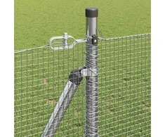 Suvirinta vielos tvora su betono baze 25 x 0,8 m Sidabrinė