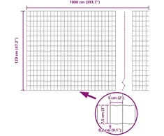 Tvora su stulpais Sidabro 1,2 x 10 m Plienas