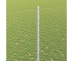 Hexagonal Fence with Post 25 x 1,4 m Galvanizuotas plienas