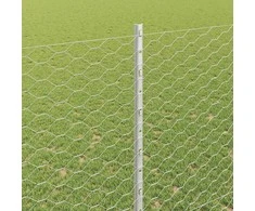 Hexagonal Fence with Post 10 x 1,5 m Galvanizuotas plienas